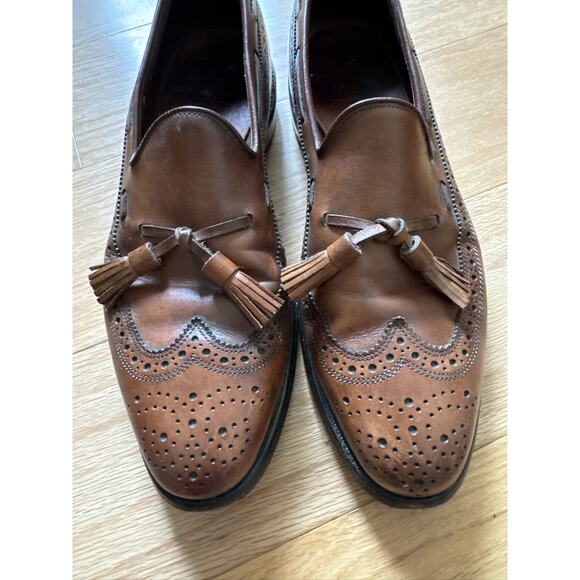 Allen Edmonds Manchester Tassel Loafers Mens Brown Leather Brogue Size 9 main image 10